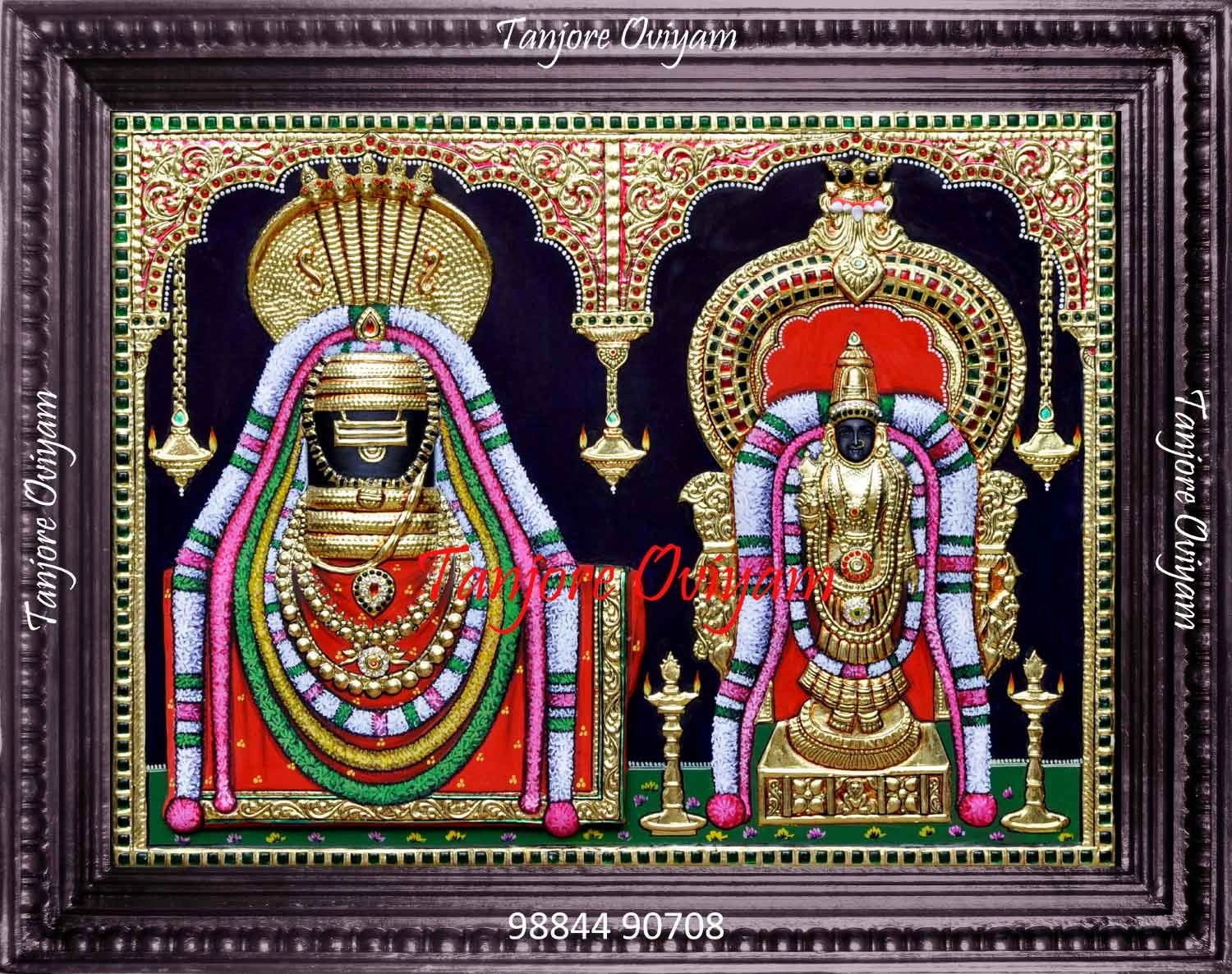 Embossing Annamalaiyar Tanjore Painting